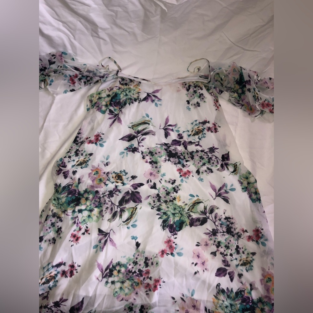 Cold Shoulder Floral Dress 2X